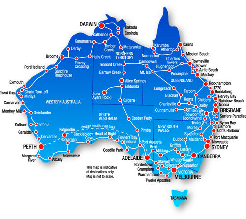 Greyhound Australia Network Map